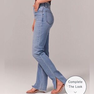 Abercrombie & Fitch Women's High Rise Jeans - Light Blue